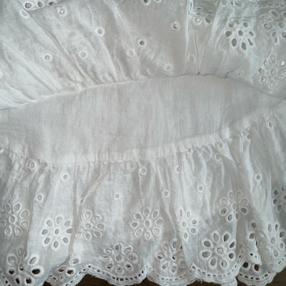DO+BE 3-tiered white eyelet miniskirt women small - Picture 7 of 11